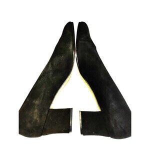 Black Velvet Slip On Pumps Women's 8.5 Old Money Classic Minimalist